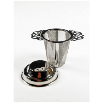 Hõbedane kaanega/alusega teesõel