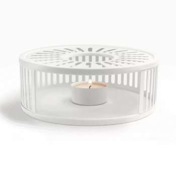 Küünlaalus teekannule, valge