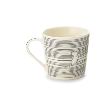 Valge kassiga kruus 350 ml